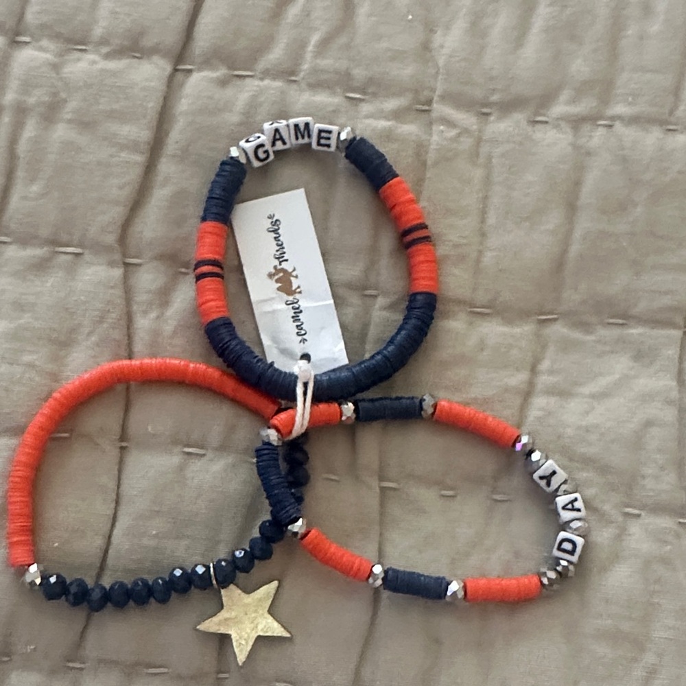Colorful Game day Beaded Bracelets Set